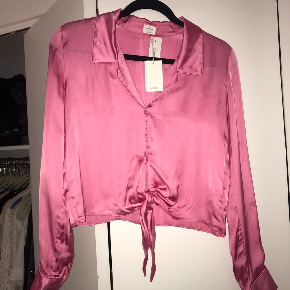 Aritzia Wilfred Pink Blouse